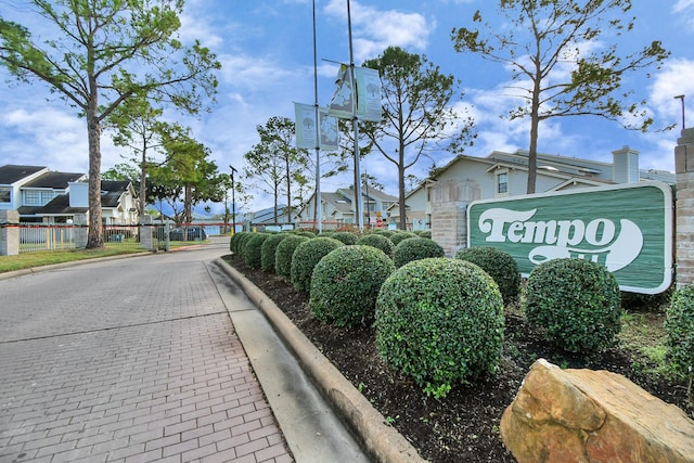 view of community sign