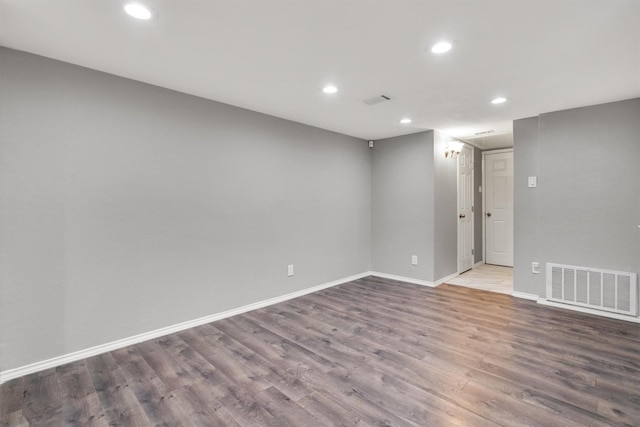 unfurnished room featuring light wood-type flooring