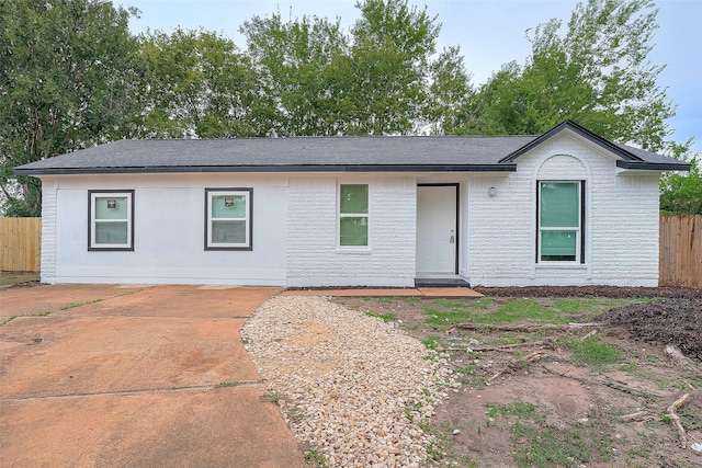 view of ranch-style home