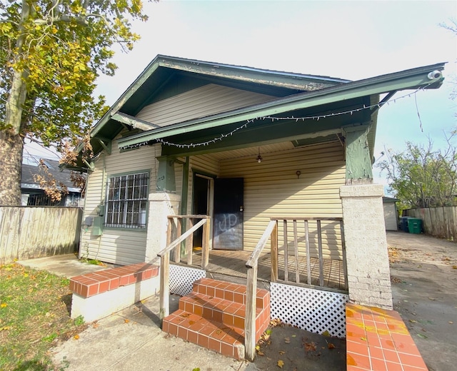 view of front of home