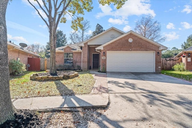 single story home featuring a garage