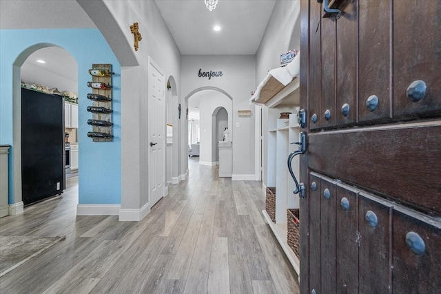 interior space featuring light hardwood / wood-style floors