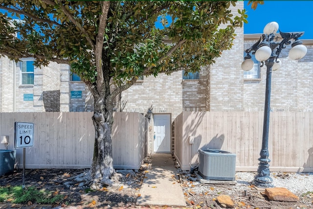 exterior space featuring central AC unit