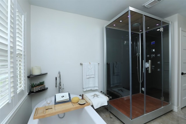 bathroom featuring concrete floors