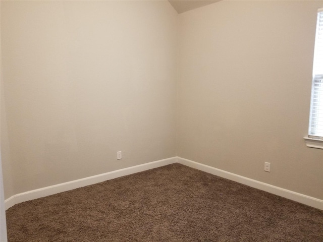 view of carpeted spare room