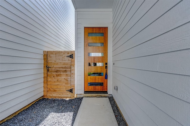 view of doorway to property