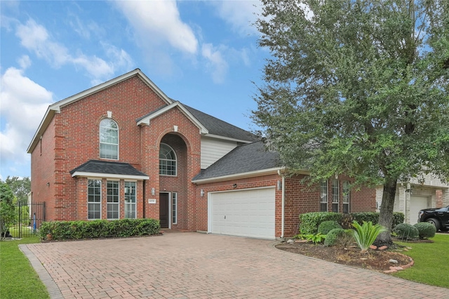 view of front facade with a garage