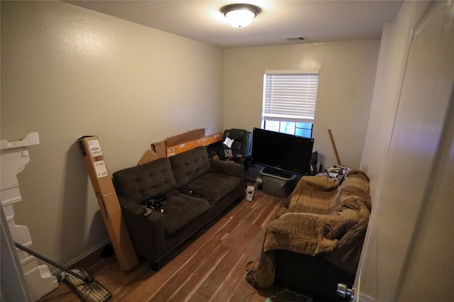 living room featuring hardwood / wood-style floors