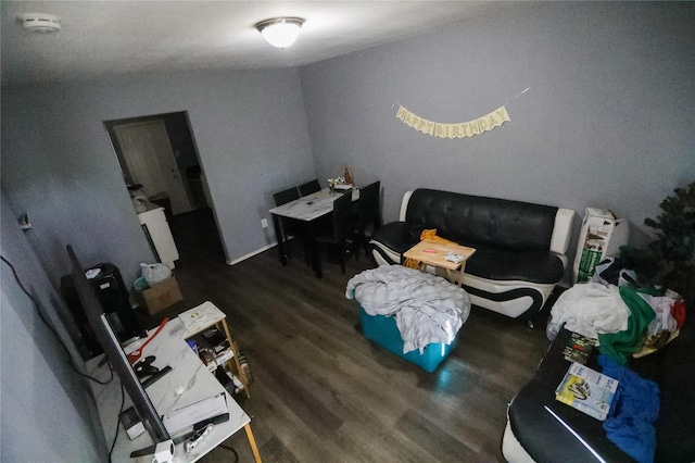 bedroom featuring dark hardwood / wood-style floors