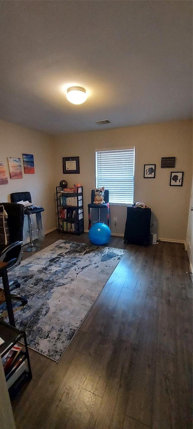 interior space featuring dark hardwood / wood-style floors