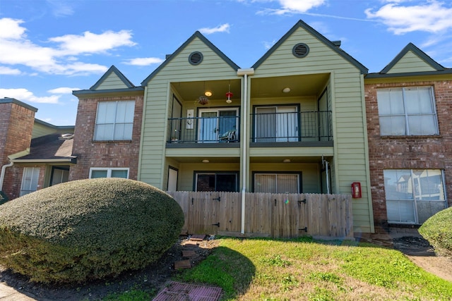 exterior space with a balcony