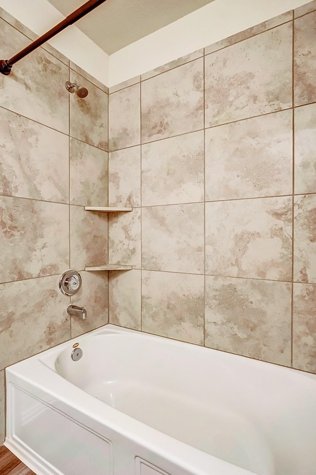 bathroom featuring bathing tub / shower combination