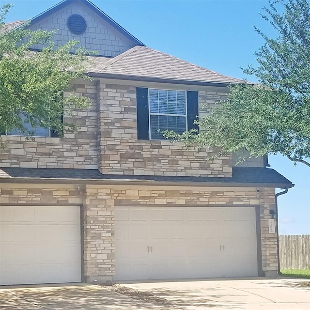 view of home's exterior with a garage