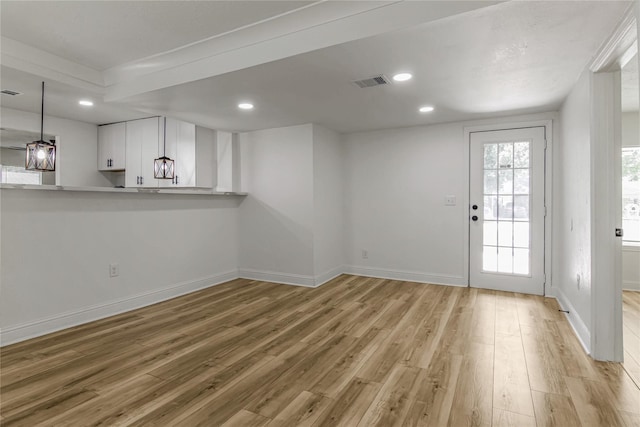 interior space featuring light hardwood / wood-style floors