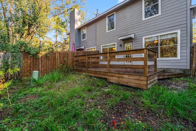 rear view of house with a deck