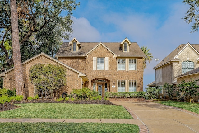 view of front of home featuring a front yard