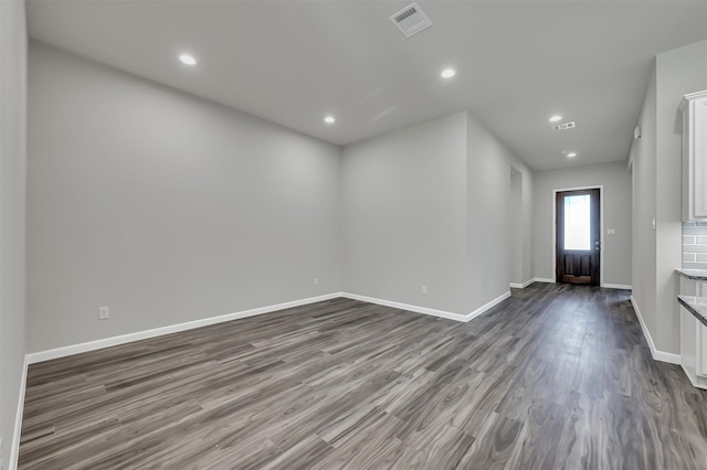 foyer entrance with wood-type flooring