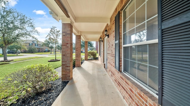 view of patio with a porch