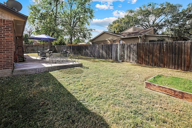 view of yard featuring a patio area