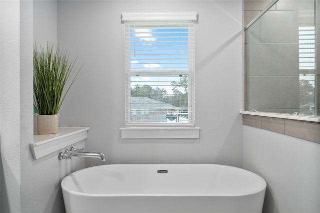 bathroom featuring a bathing tub