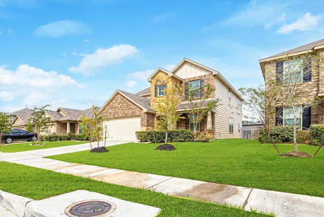 front of property featuring a garage and a front yard