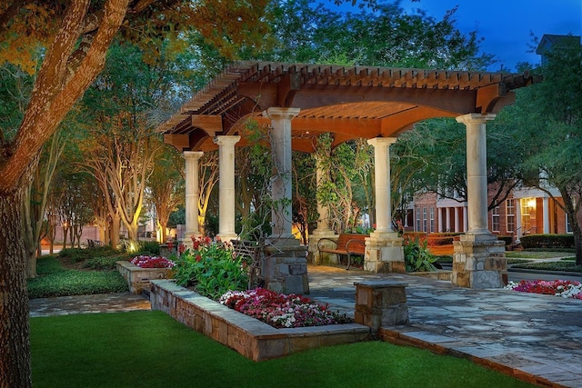 view of patio / terrace with a pergola