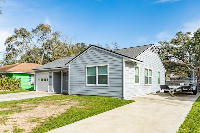 ranch-style home with a garage