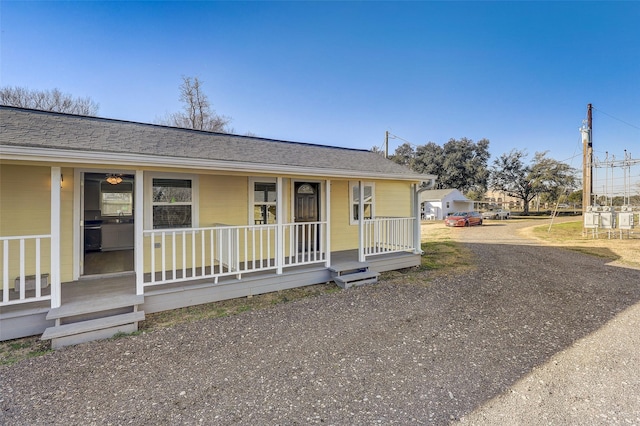 view of front of home with a porch