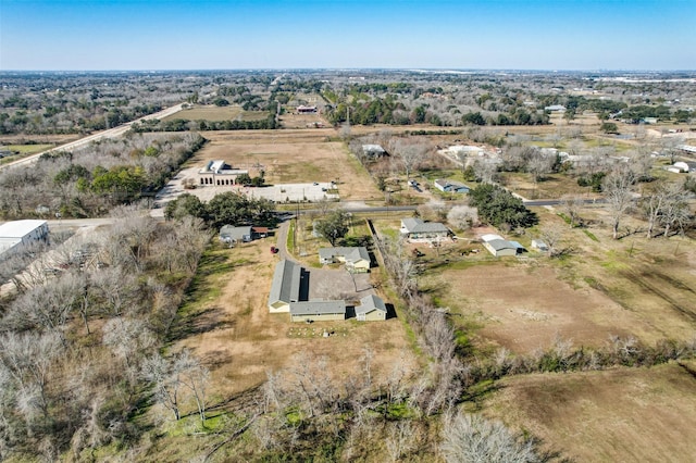 aerial view featuring a rural view