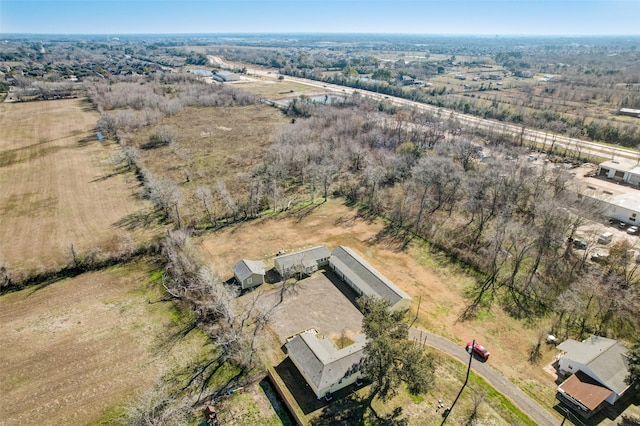 bird's eye view with a rural view