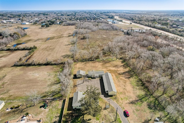 drone / aerial view featuring a rural view