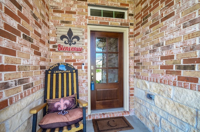 view of doorway to property