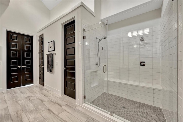 bathroom with walk in shower