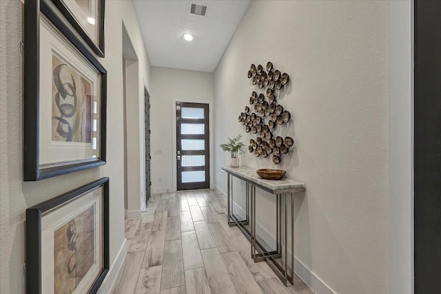 interior space featuring light hardwood / wood-style floors