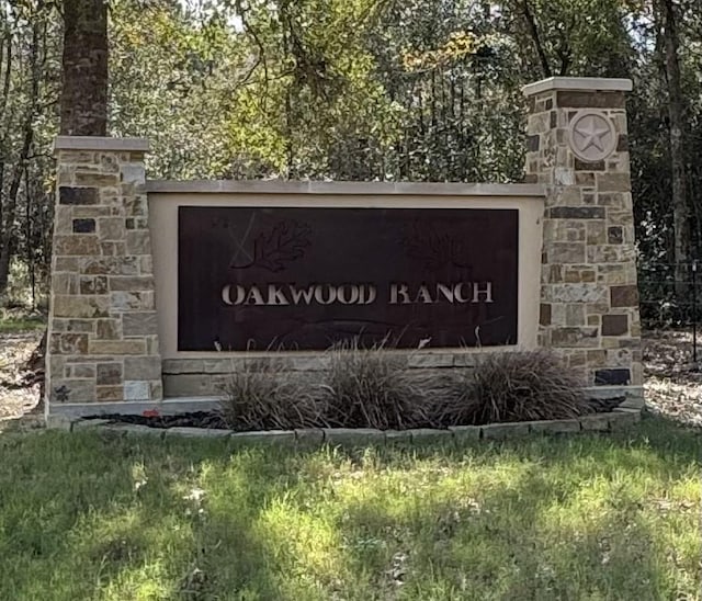 view of community sign