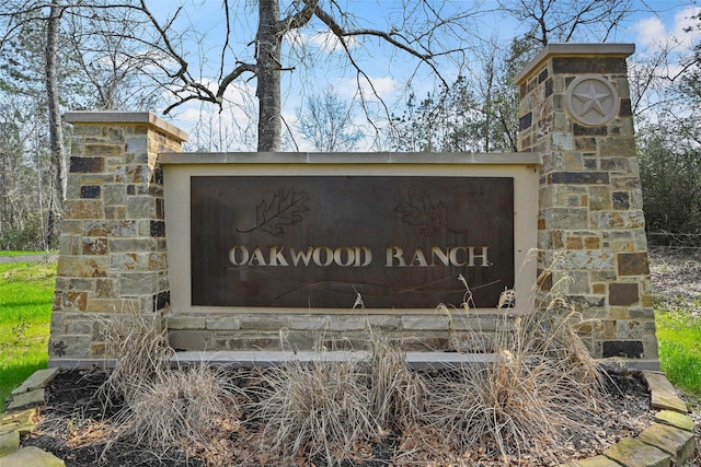 view of community sign