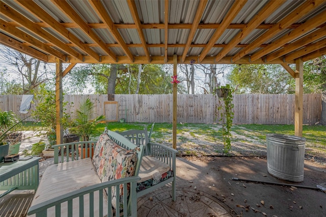 606 S Kaufman Dr, Deer Park, TX 77536 - view of patio / terrace featuring a fenced backyard