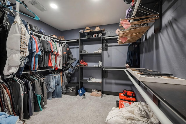 606 S Kaufman Dr, Deer Park, TX 77536 - walk in closet with visible vents and carpet flooring