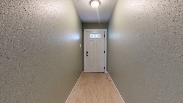 entryway with light hardwood / wood-style floors