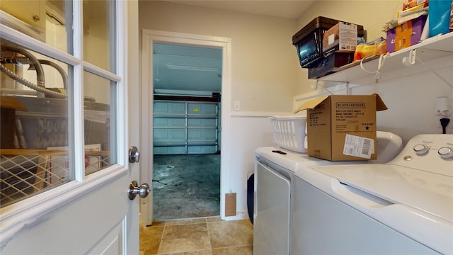 laundry room featuring washer and dryer