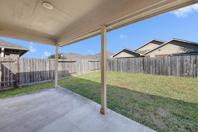 view of yard with a patio area