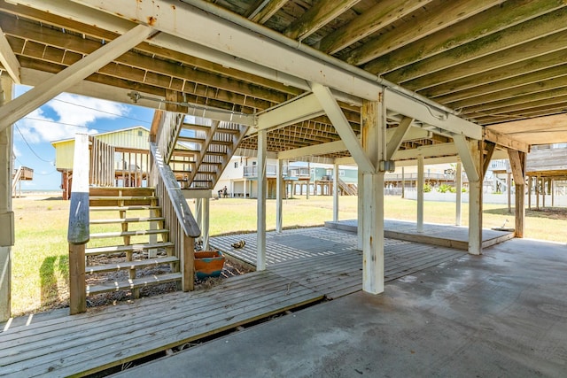 exterior space featuring a wooden deck