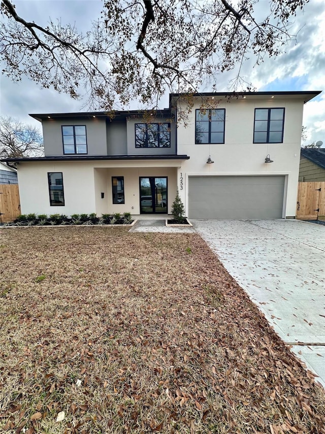 view of front facade with a garage