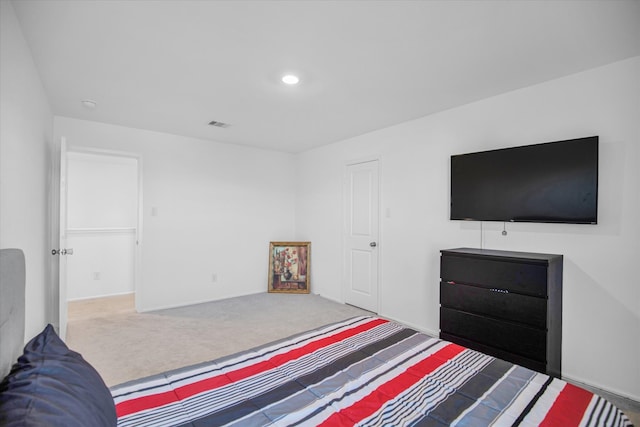 bedroom with carpet floors