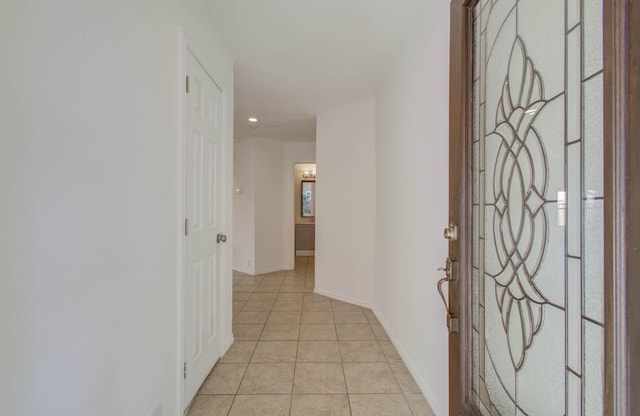 view of tiled entryway