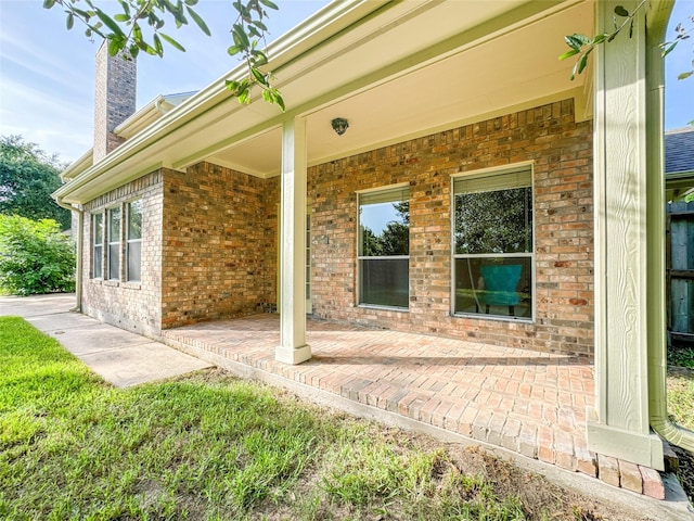 view of patio with covered porch