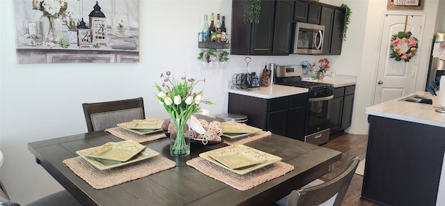 dining room featuring dark hardwood / wood-style floors