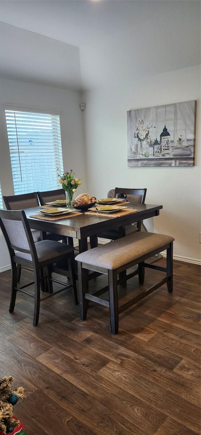 dining room featuring dark wood-type flooring