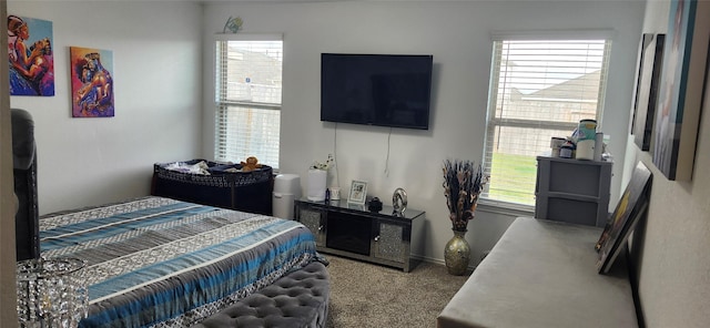 view of carpeted bedroom