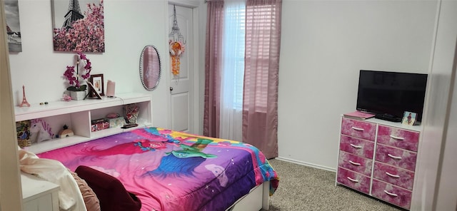 bedroom featuring carpet flooring